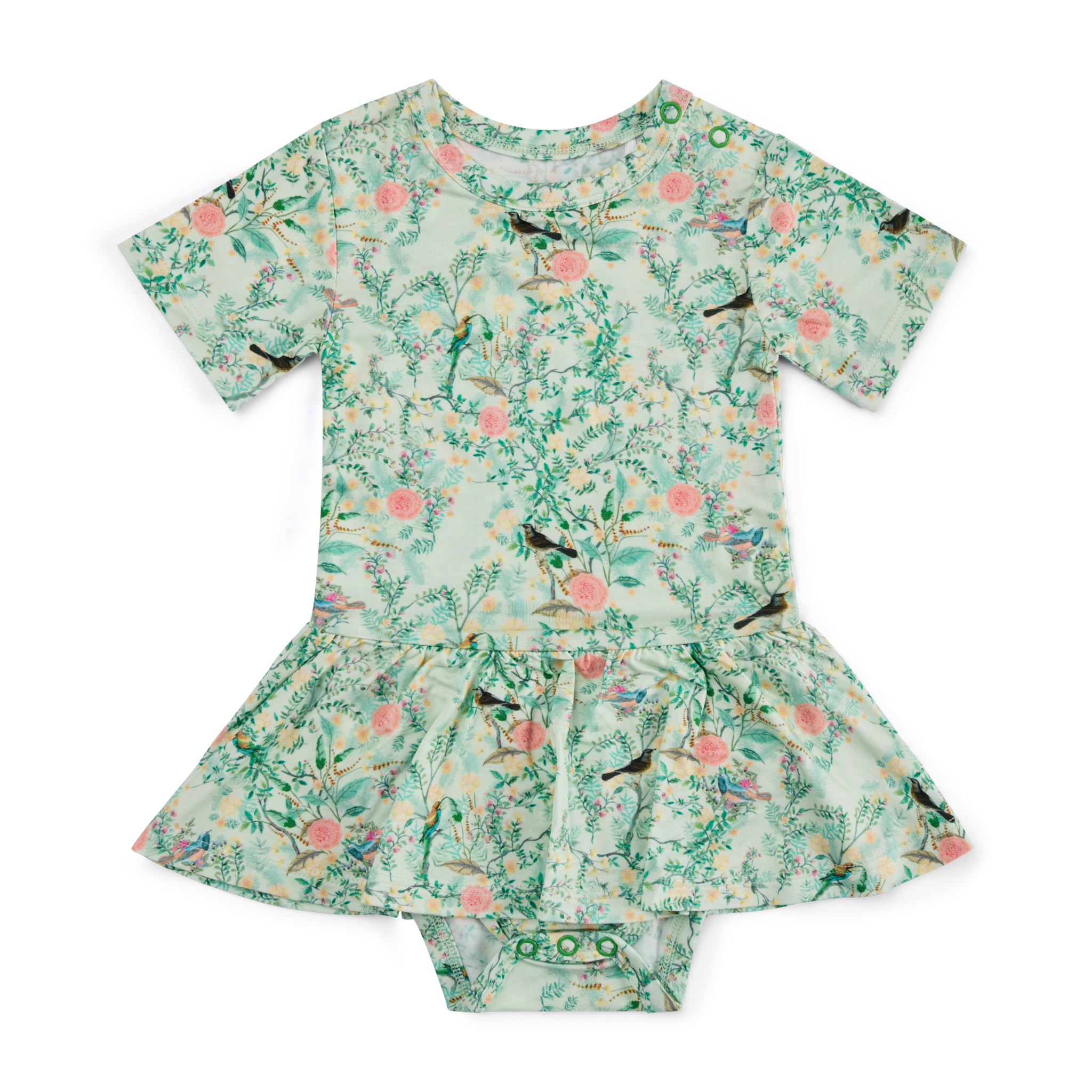 Motette - Wholesale Jurk - Baby - Salie Bloesem Bamboe Werveljurk met Rompertje1