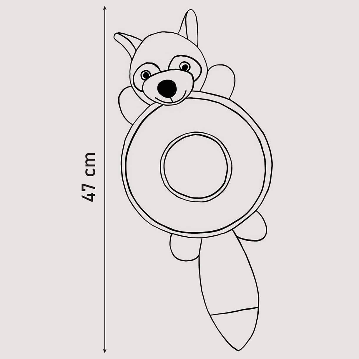 ne&no - Wholesale Pet Plush Toy - Dog - ne&no® Dog Toy Raccoon - squeaks and rustles3