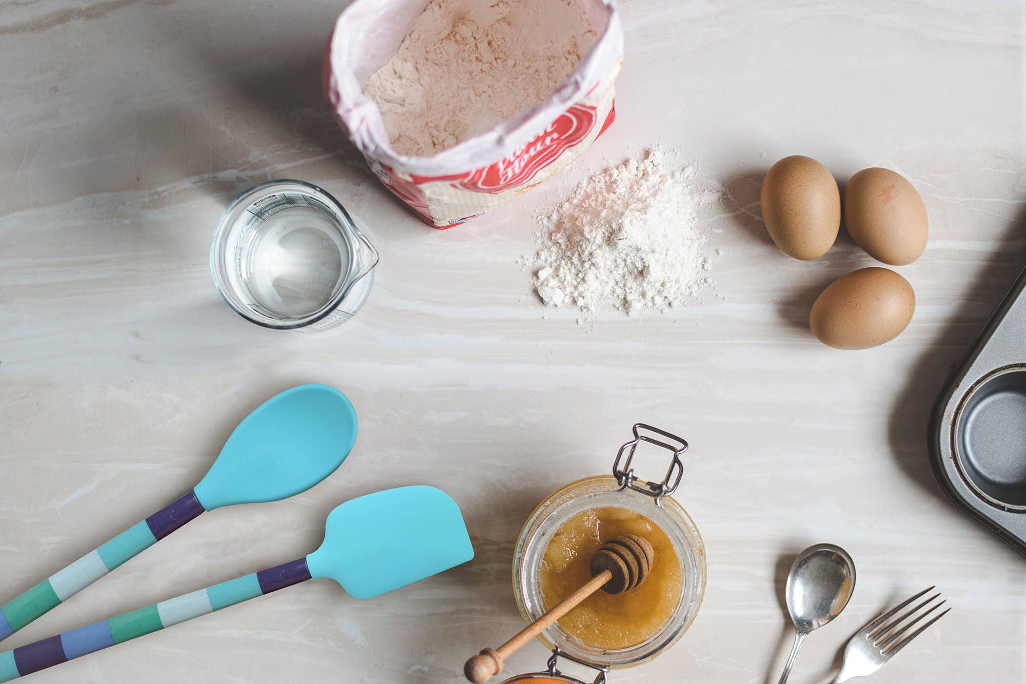 French Bull - Wholesale Spatula/Turner - Blue Ocean Stripe Silicone Spatula2