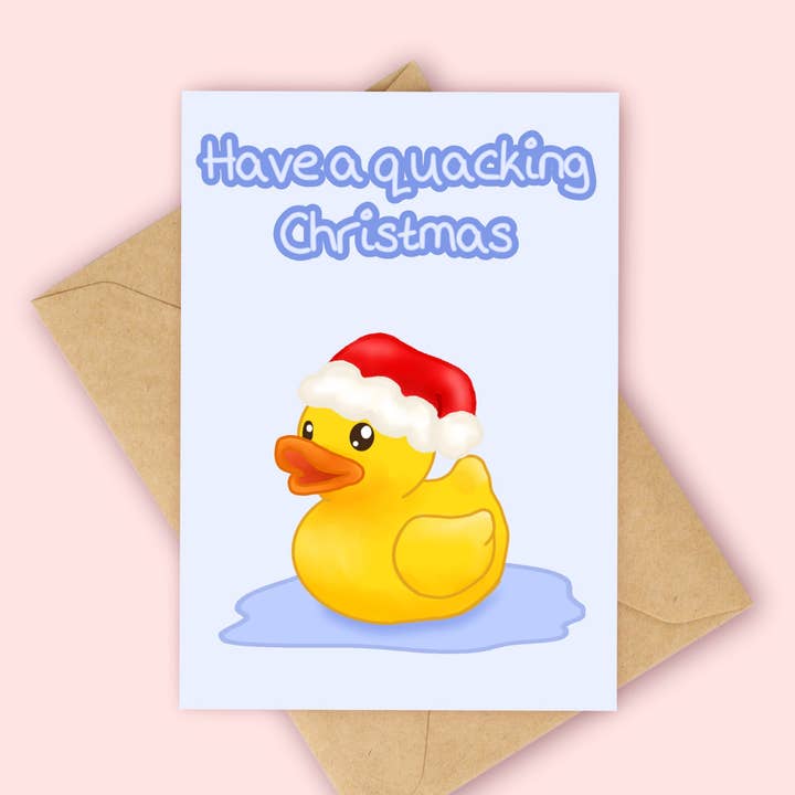 Rubber Duck Christmas Card for wholesale by Peach and Mimi