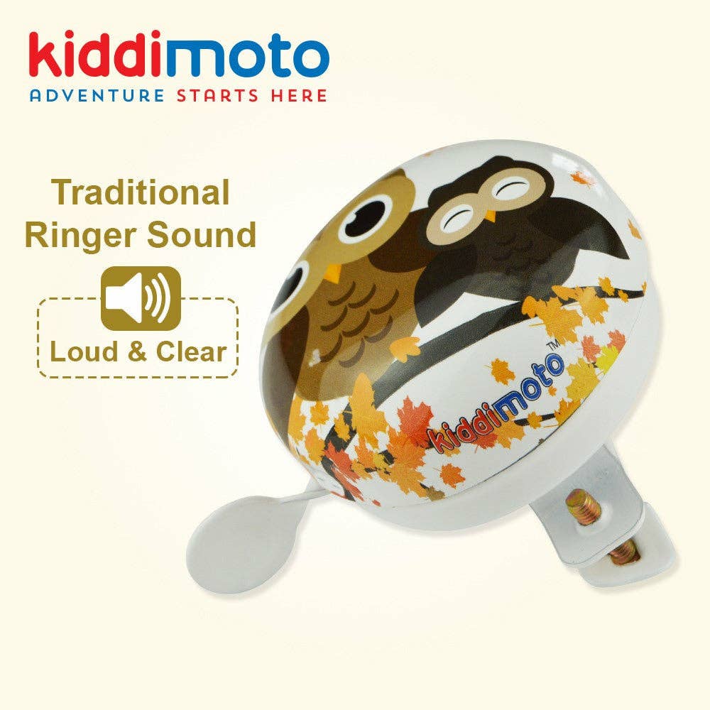 Kiddimoto - Vente Vélo et trottinette – enfant - Profitez de chaque sortie avec cette adorable sonnette de vélo en forme de hibou3