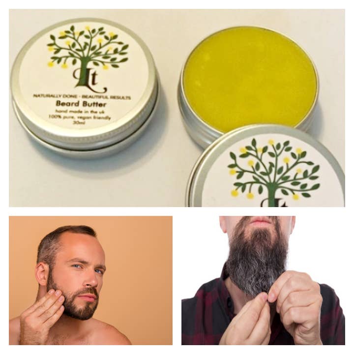 La mantequilla para barba hidrata, hidrata, suaviza, para venta al por mayor de Lemon Tree Natural Skin Care