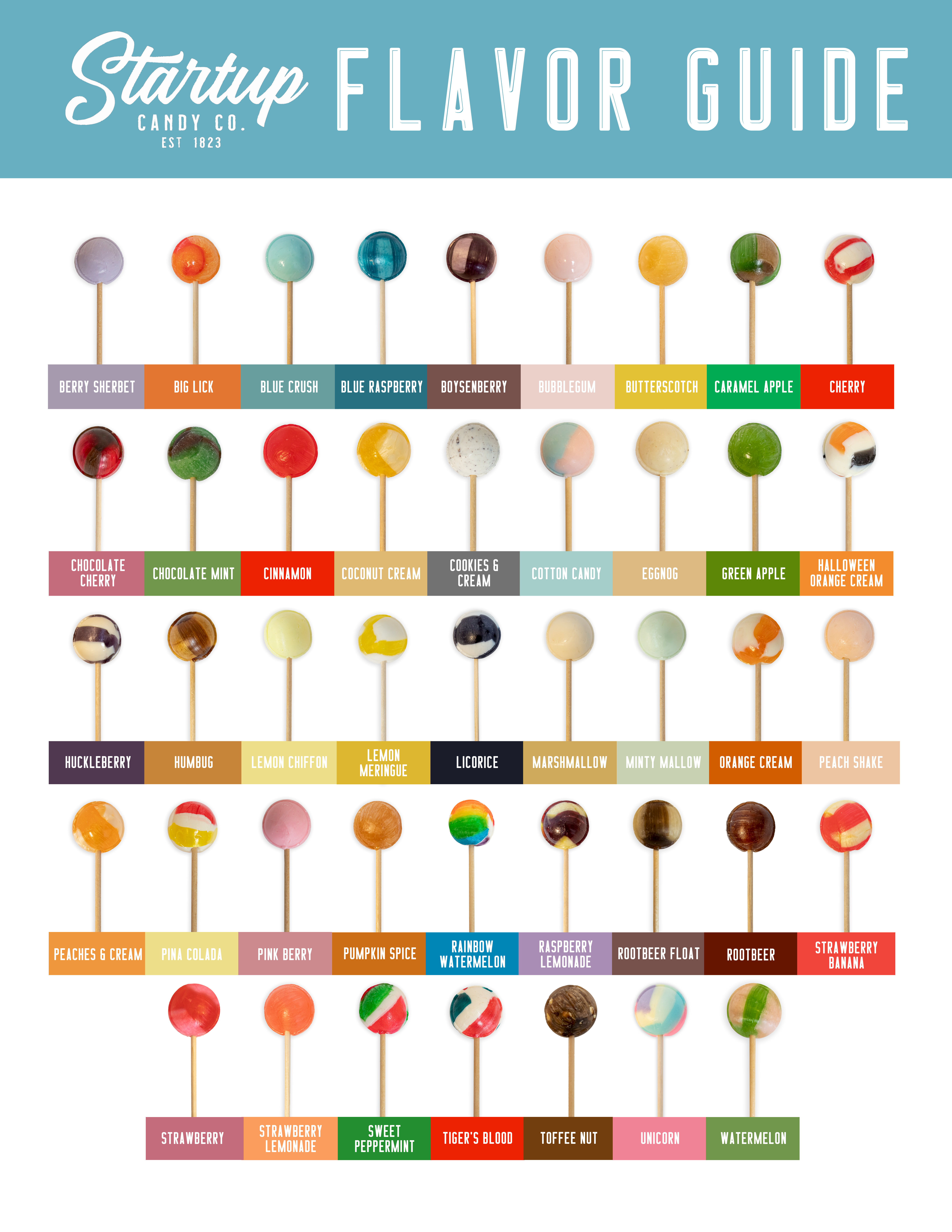 Startup Candy Co. – wholesale Lollipop – 40 Count Bag (Wrapped Jumbo Lollipops)2