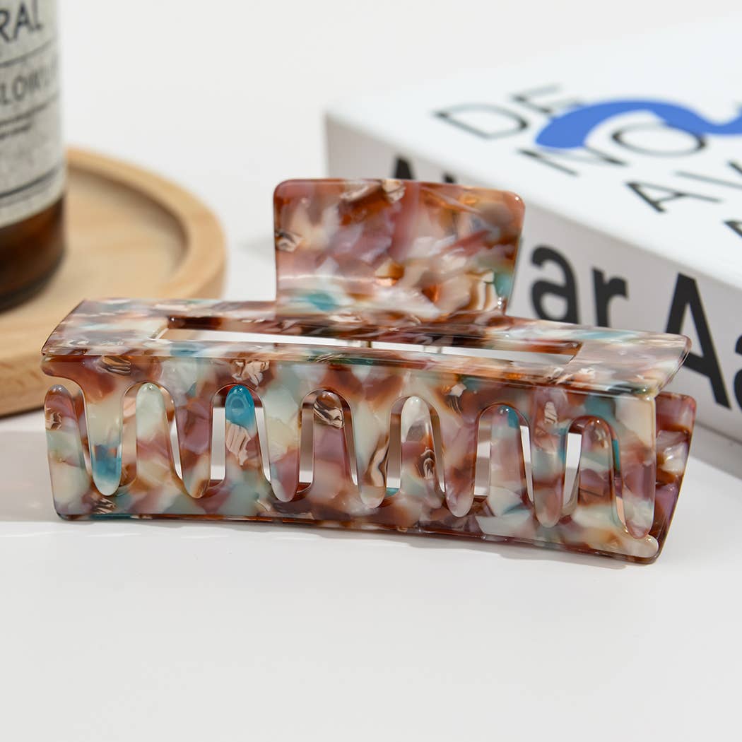 TheDivaSoap - Wholesale Hair Clip - Women's - Vintage Oversized Square Acetate Claw Clip, Eco-Friendly6