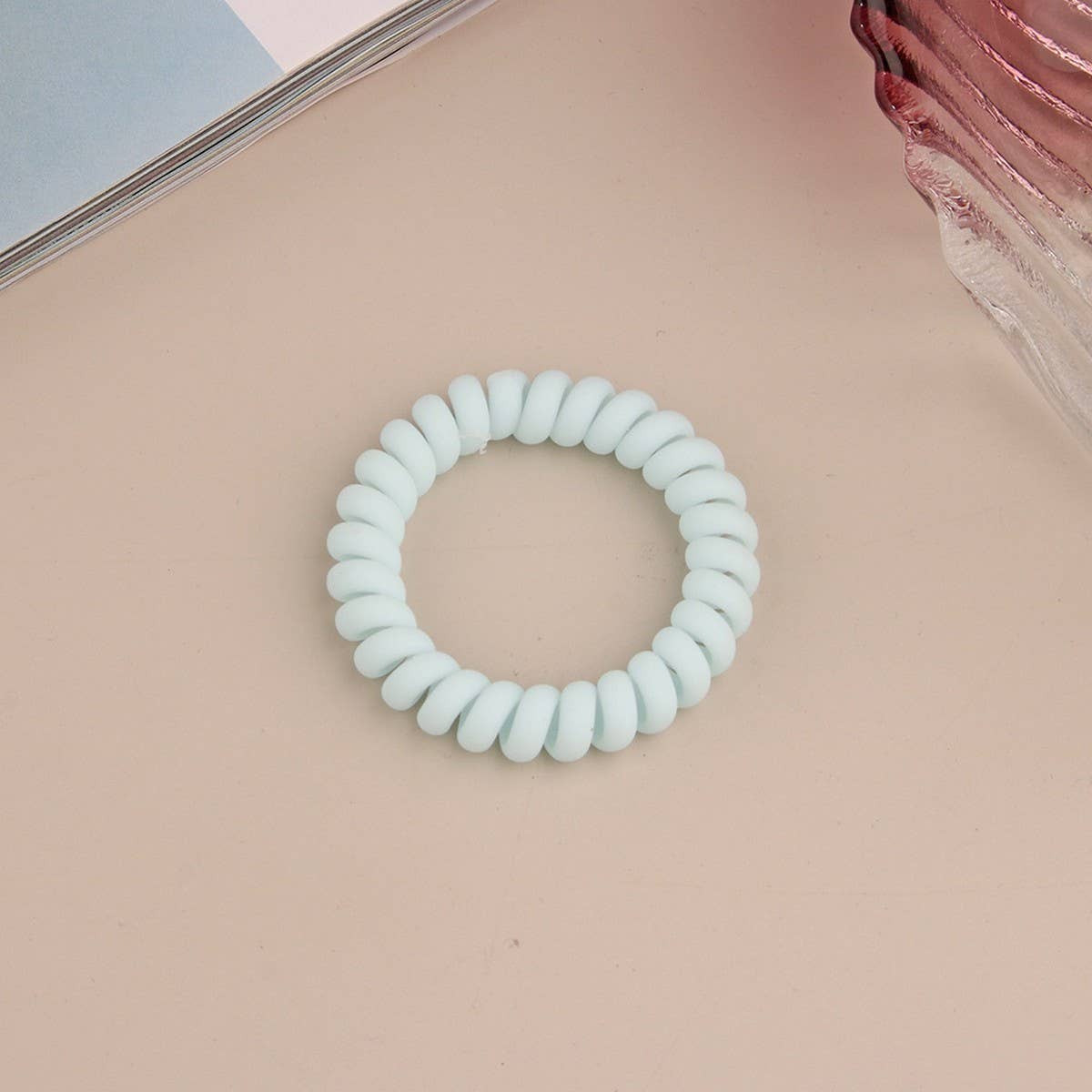 NINEXIS - Wholesale Hair Tie - CWAHA1379_SIMPLE FROSTED PHONE CORD HAIR TIE18