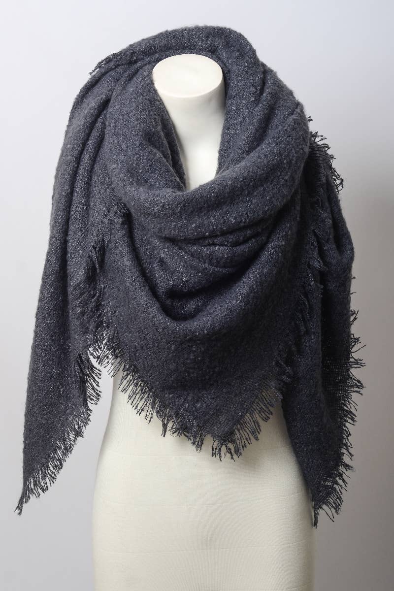 Leto Accessories - Wholesale Scarf - Women's - Cozy Mohair Square Scarf – Openwork Blanket Wrap ❄️🧶8