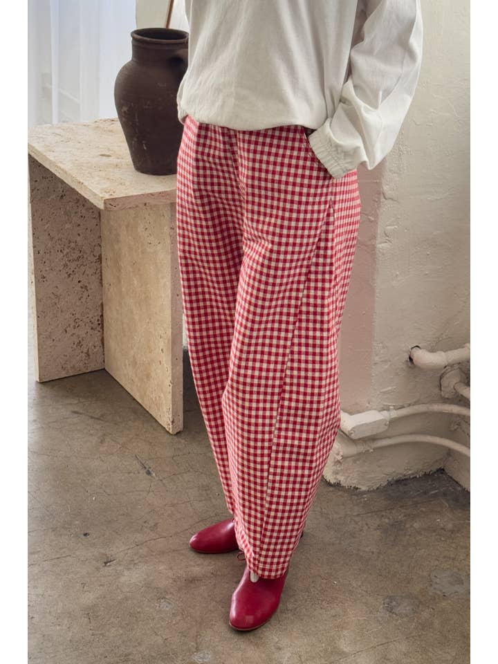 Le Bon Shoppe - Wholesale Pants – Women's - Gingham Arc Pants (2S-2M-2L)
