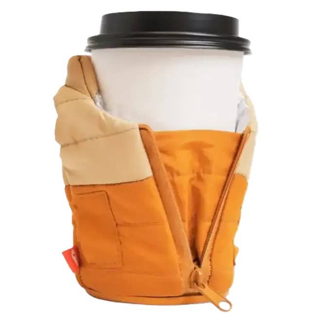 Manchon Isolant pour Boissons Multi-Tailles - Le Gilet Duveteux PLUS pour la vente par Puffin Drinkwear