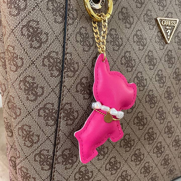 Chic Le Freak - Wholesale Keychain - Women's - Bulldog pearl necklace gold pink keychain1