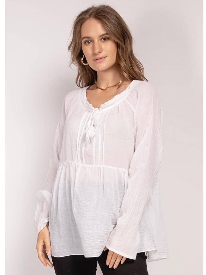 LINEN & COTTON HOUSE - Wholesale Blouse - Women's - 10074 SPRINT SUMMER CLOTHING COTTON BLOUSE