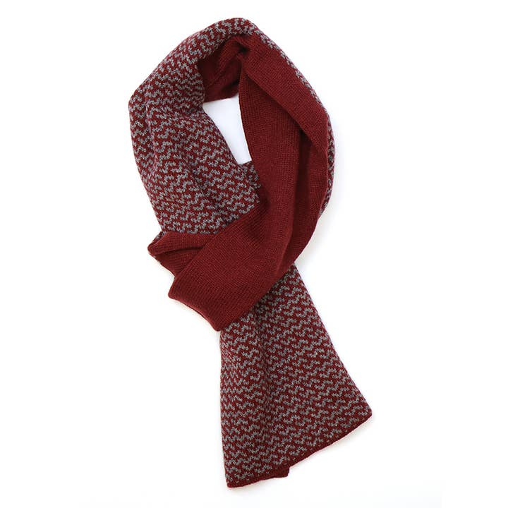 Burgundy and Grey Mix Pull Through Scarf for Men
for wholesale by Peace Of Mind