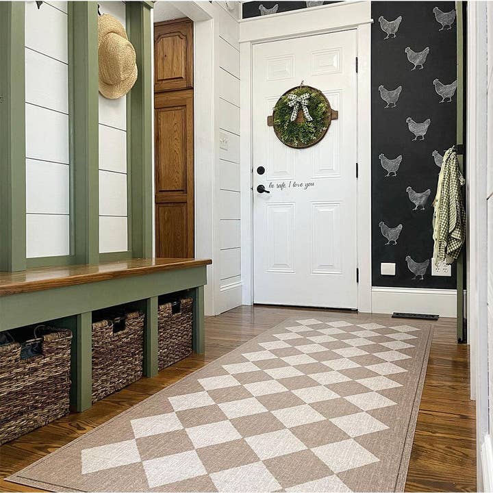 Carolina Creekhouse - Wholesale Floor Mat - 3acrehomestead Charlie FloorFlat | Cream - Premium Vinyl Floor Mat