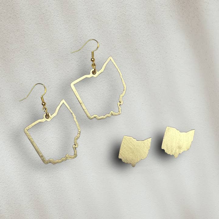 Elby Designs - Wholesale Dangle Earrings - State Studs - Ohio State Earrings