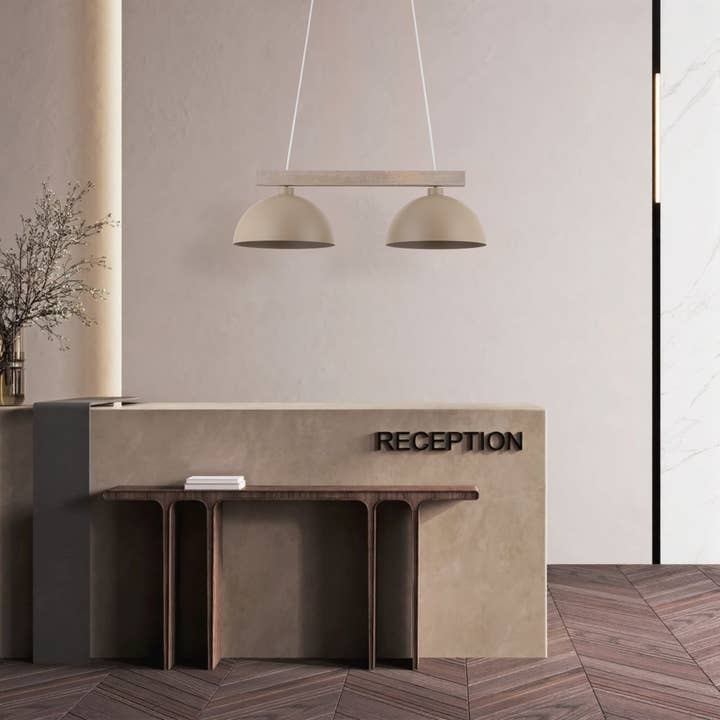 OSLO Beige Scandinavian Pendant Light 2 for wholesale by LumoCrafts