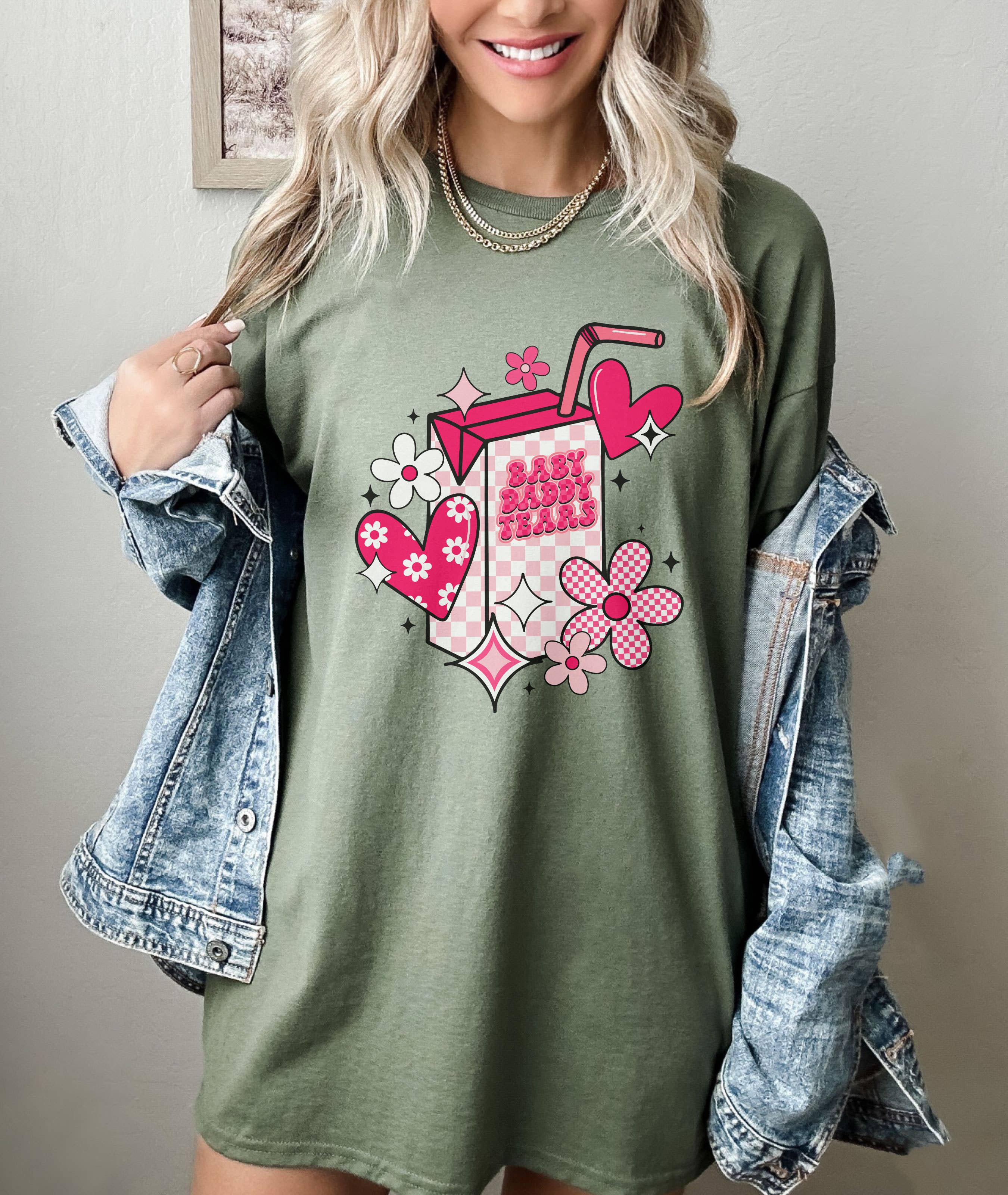 SONDO DESIGN LTD – wholesale Tunic – Women’s – Baby Daddy Tears Valentine Shirt, Valentines Tears Juice Box6