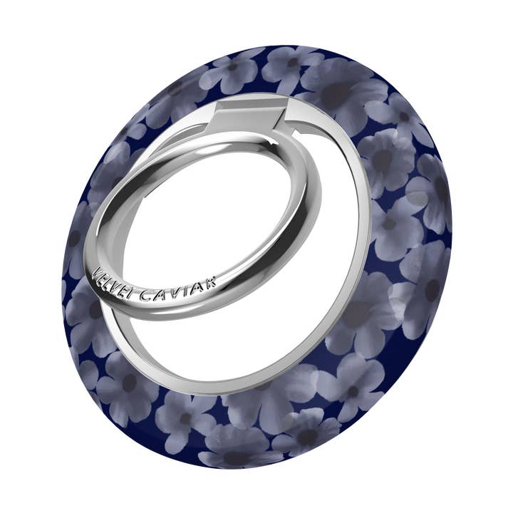 Magnetic Phone Ring & Stand - Midnight Blossom for wholesale by VELVET CAVIAR
