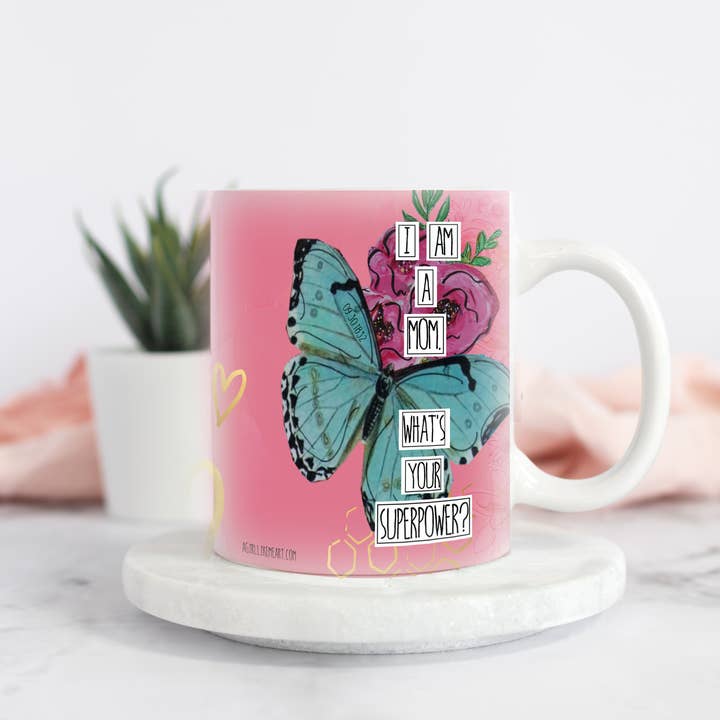 Redefining She - Wholesale Coffee Mug - I Am A Mom. What's Your Superpower? - Mug2