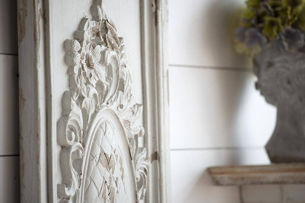 A&B Home Group Inc. - Wholesale Wall Accent - 18x39.5" Large Rectangle Magnesia Wall Panel Art, Cream2