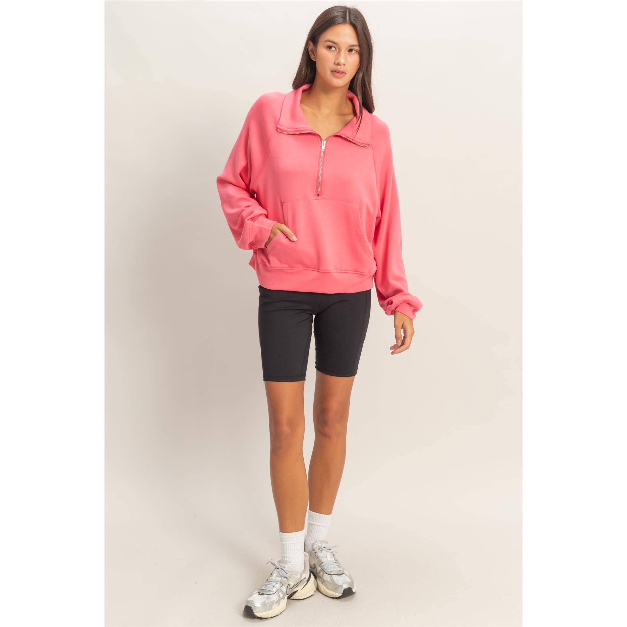 HYFVE - Wholesale Sweatshirt - Women's - Half-Zip Collar Pullover4
