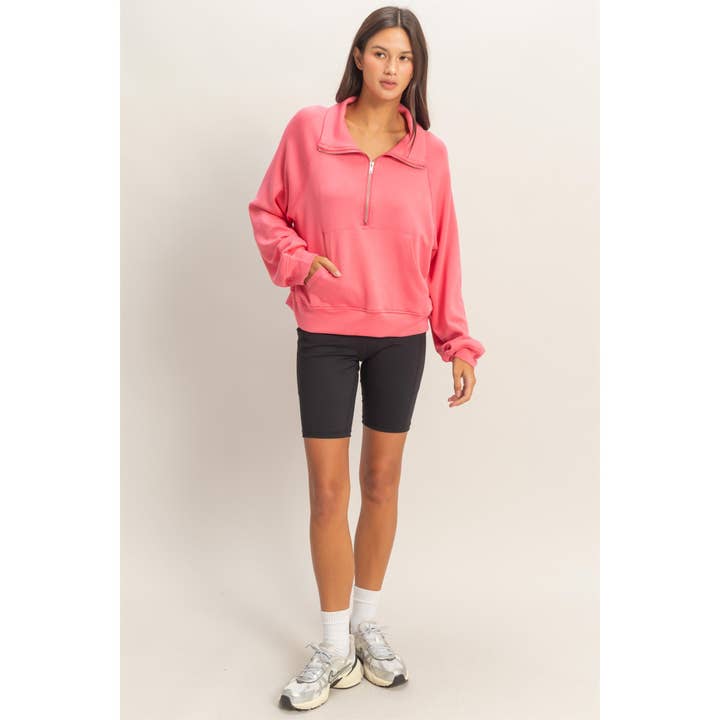 HYFVE - Wholesale Sweatshirt - Women's - Half-Zip Collar Pullover4