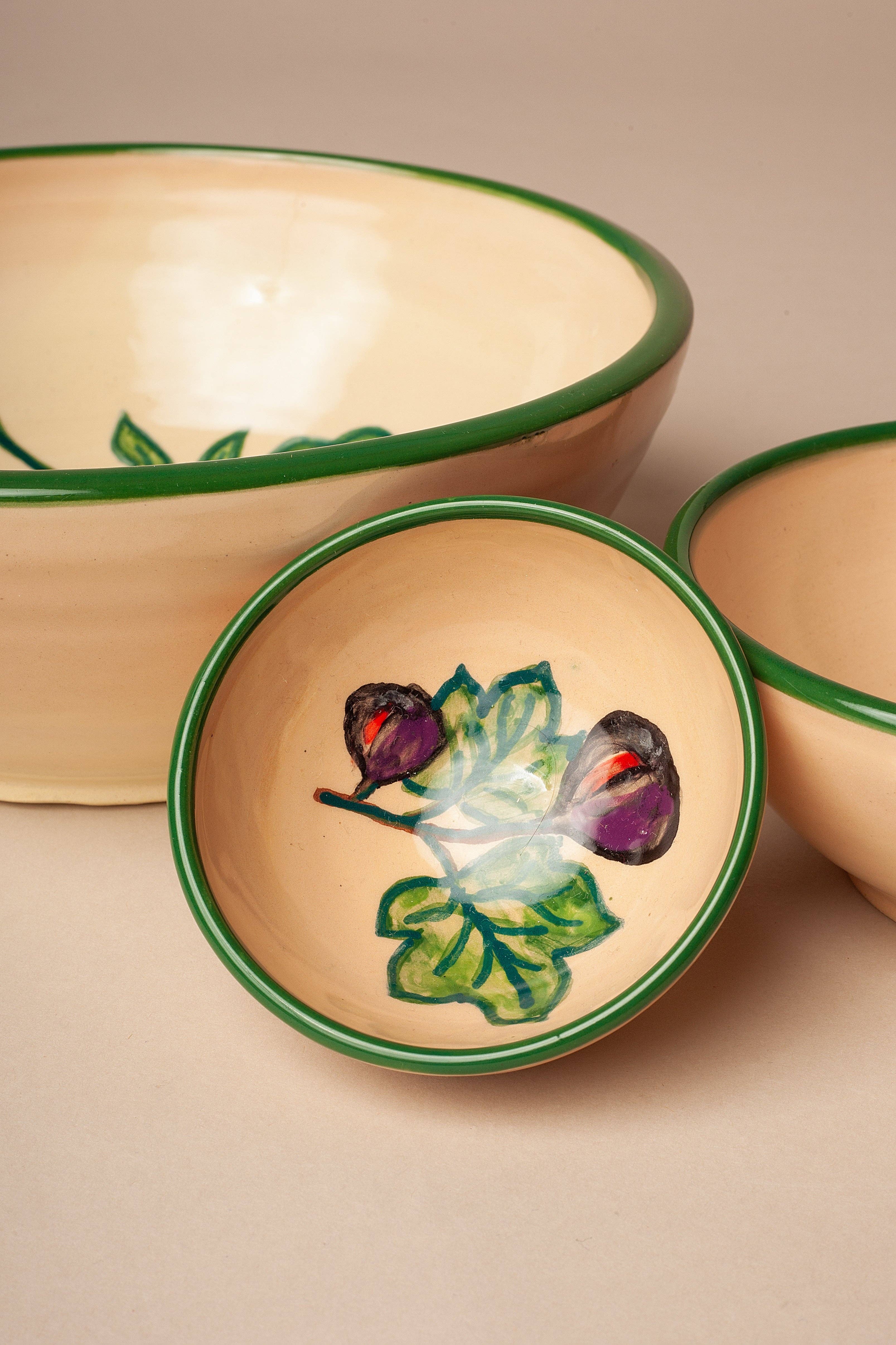 Eturel Madrid - Wholesale Serve Bowl - Huerta stamped ceramic bowl set0