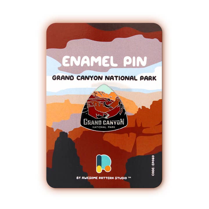 Enamel Pin - Grand Canyon National Park. Badge, Lapel Pin for wholesale by Awesome Pattern Studio