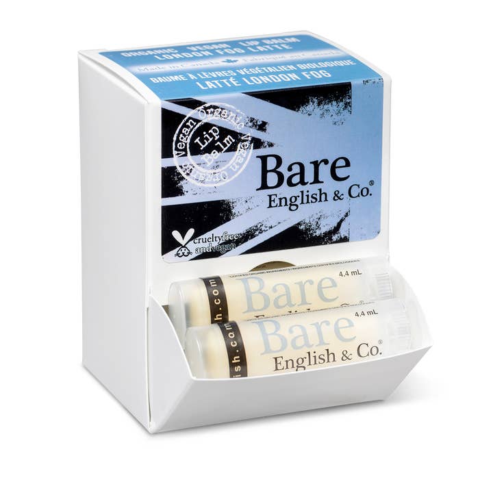 London Fog Latte Vegan Lip Balm for wholesale by Bare English & Co.