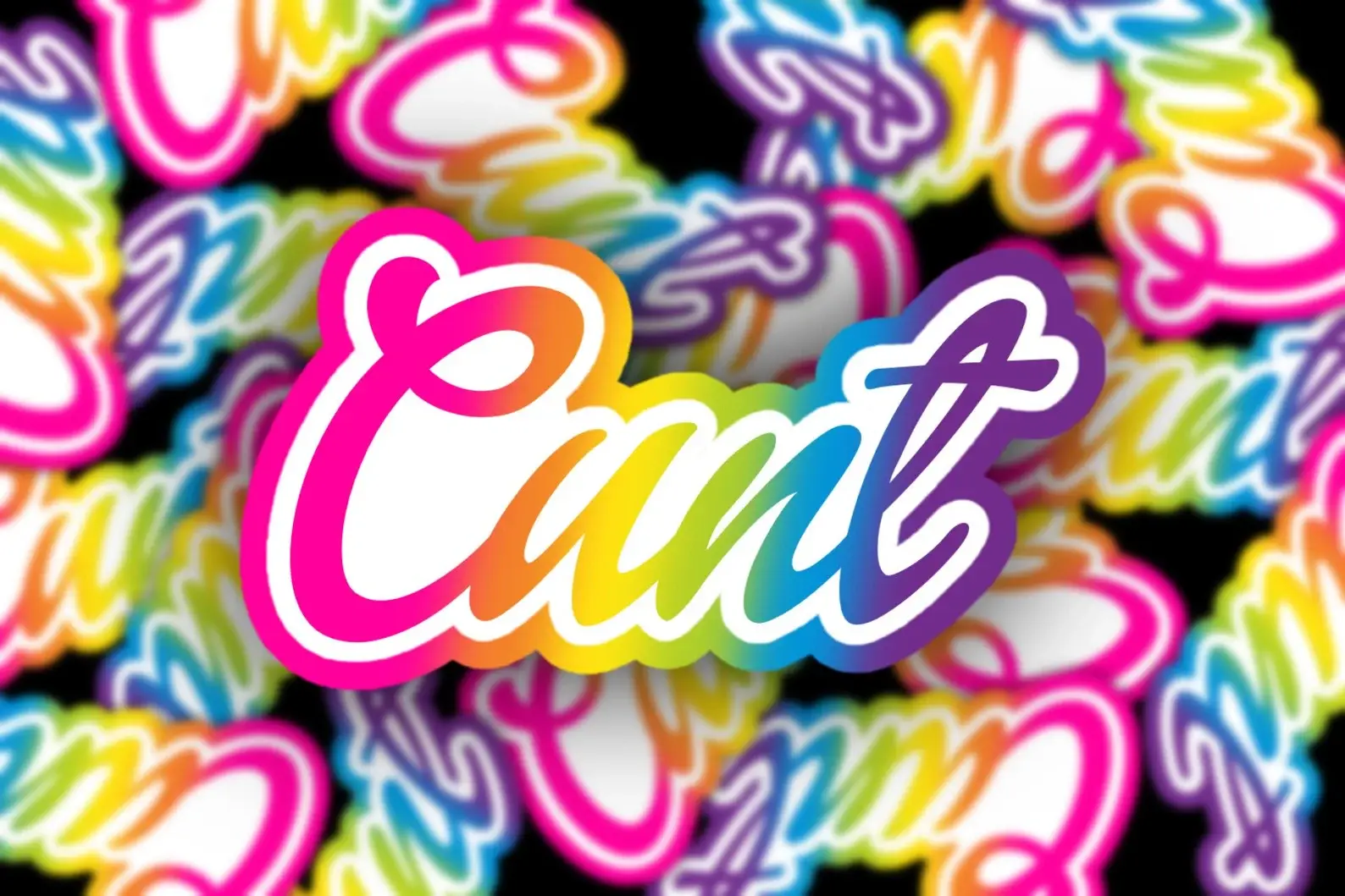 Pretty Toxic Stickers - Wholesale Sticker - Cunt Sticker - 90s Rainbow Nostalgia, Vulgar y2k Stickers2