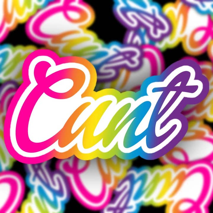Pretty Toxic Stickers - Wholesale Sticker - Cunt Sticker - 90s Rainbow Nostalgia, Vulgar y2k Stickers2