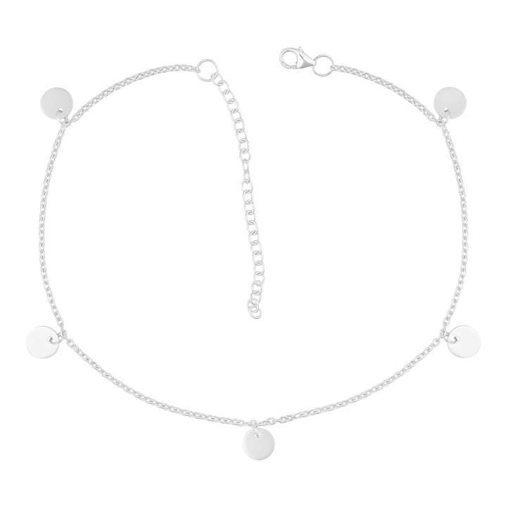 Vacker 925 Silver Circles Fotlänk-F (USA-DDP) för wholesale av Silver Jewellery Cavern Wholesale