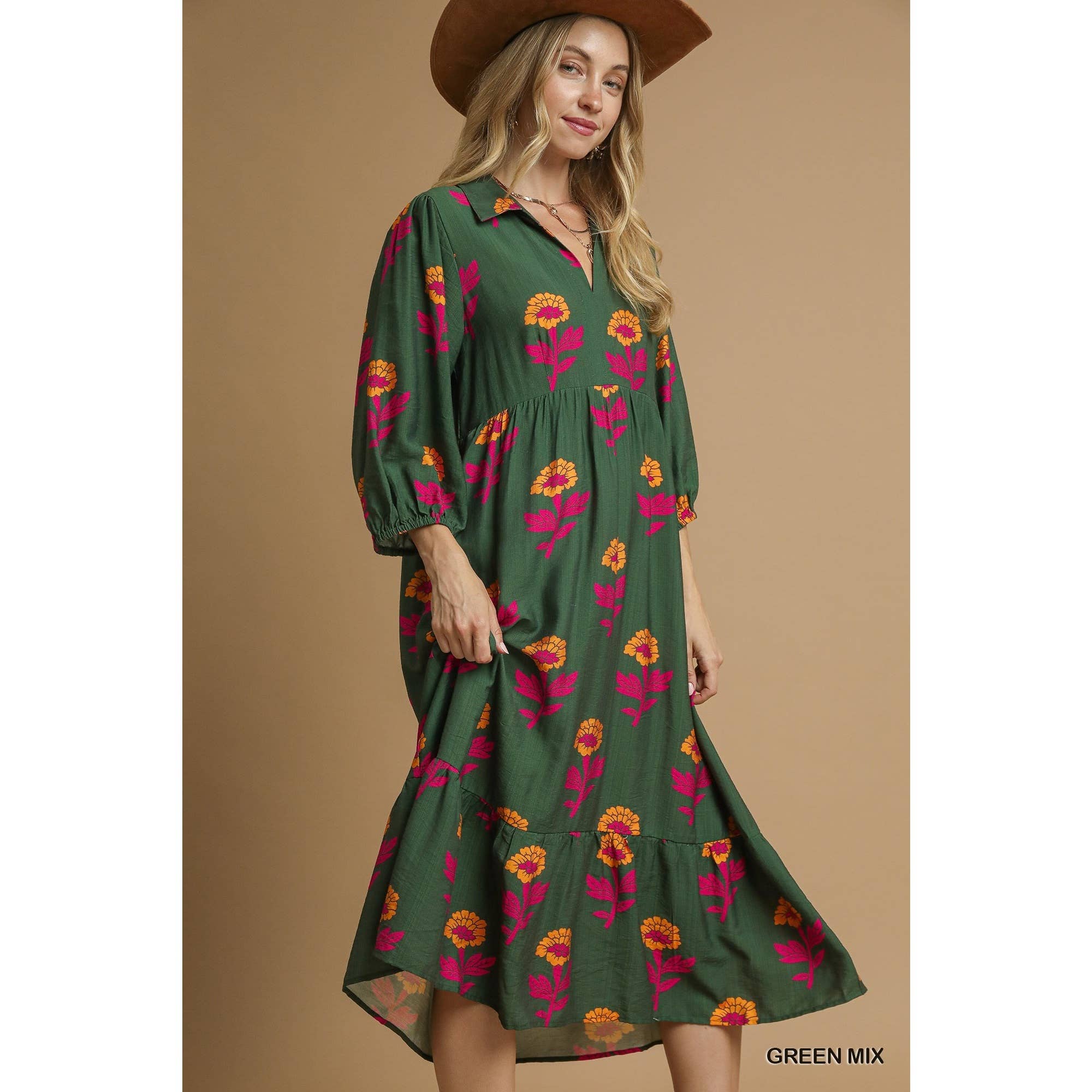 STYLE USA - Wholesale Jurk - Dames - Maxi jurk met bloemenprint6