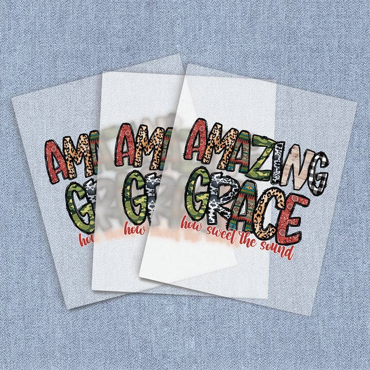 Amazing Grace Country, Transferências de Calor DTF por atacado de Iron It