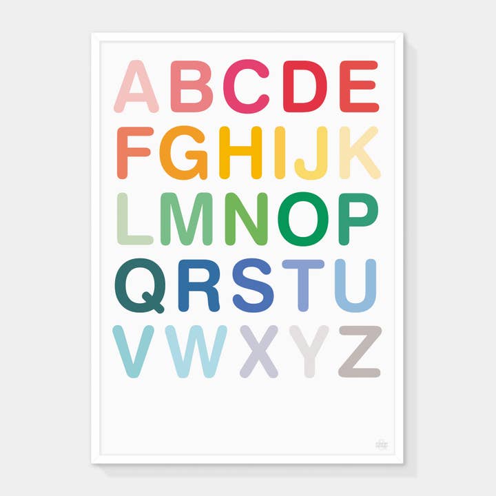 ABC Uppercase Alphabet Type Art Print por atacado de Showler and Showler