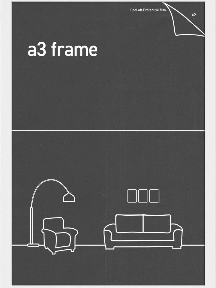 Classic Frame - White - Fits A3 Print for wholesale by Impact Merch.