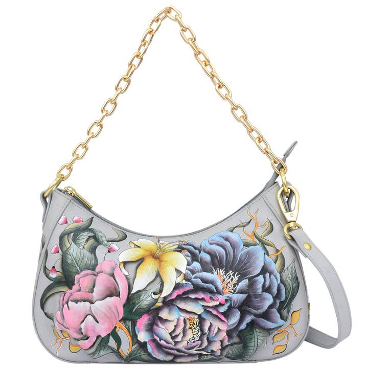 Anuschka | Vanya Lara (USA) - Wholesale Shoulder Bag - Women's - Ruched East West Hobo With Chain - 722