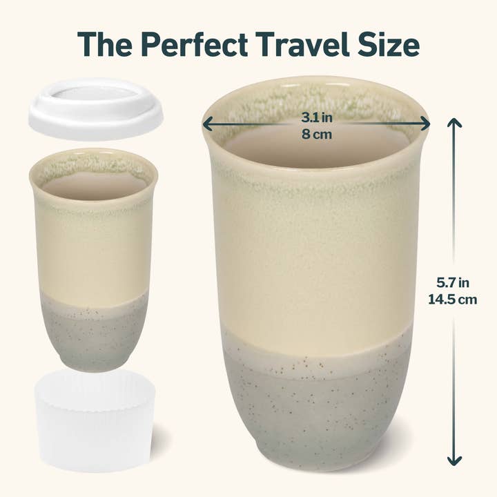 Nova Ceramics Travel Mugs - Wholesale Insulated Mug/Tumbler - Mist Ceramic Travel Cup – 16oz with Lid & Sleeve3
