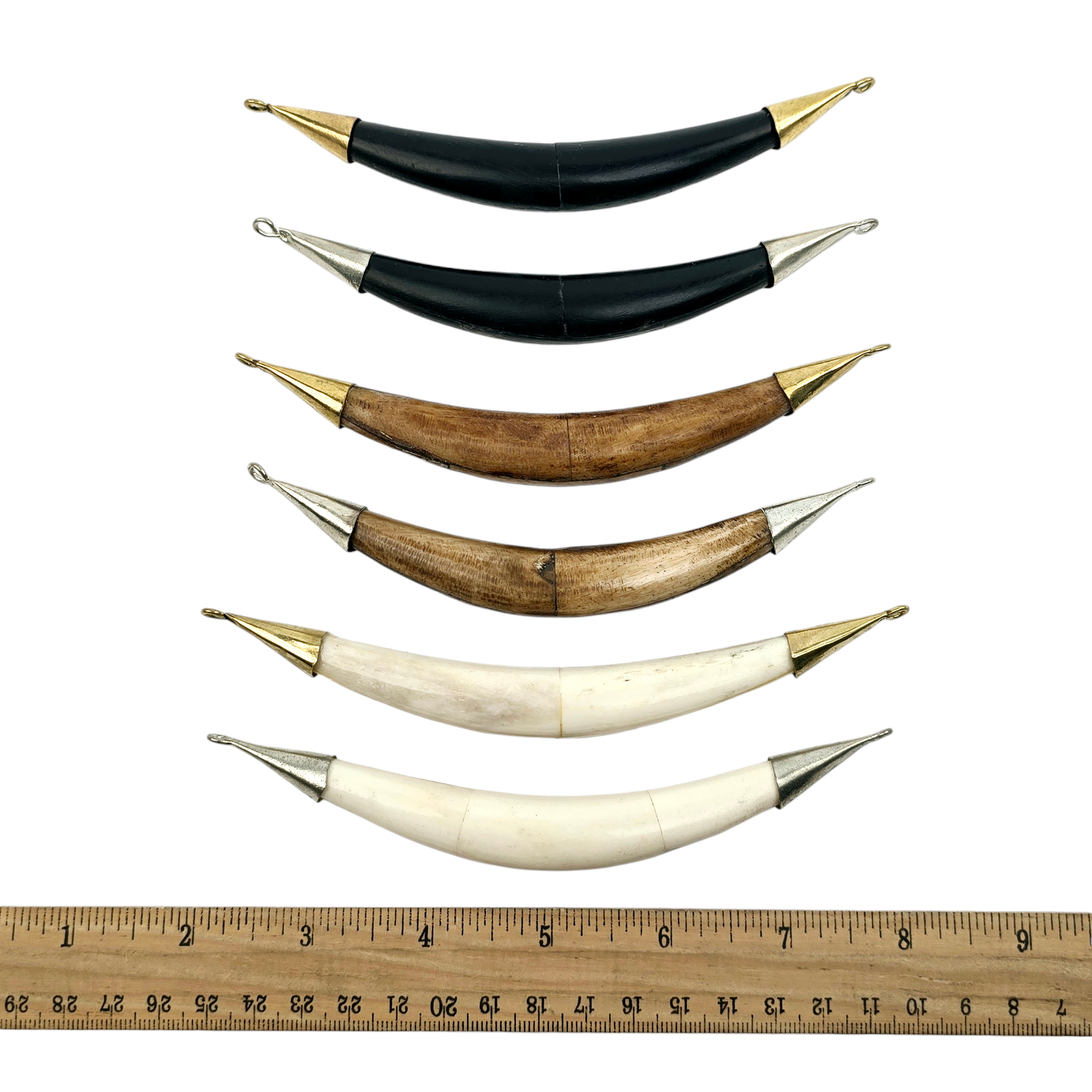 Jewelers Paradise - Wholesale Individual Charm/Pendant - Bone Sideways 6 inch Pendant - You Choose Color and Finish6