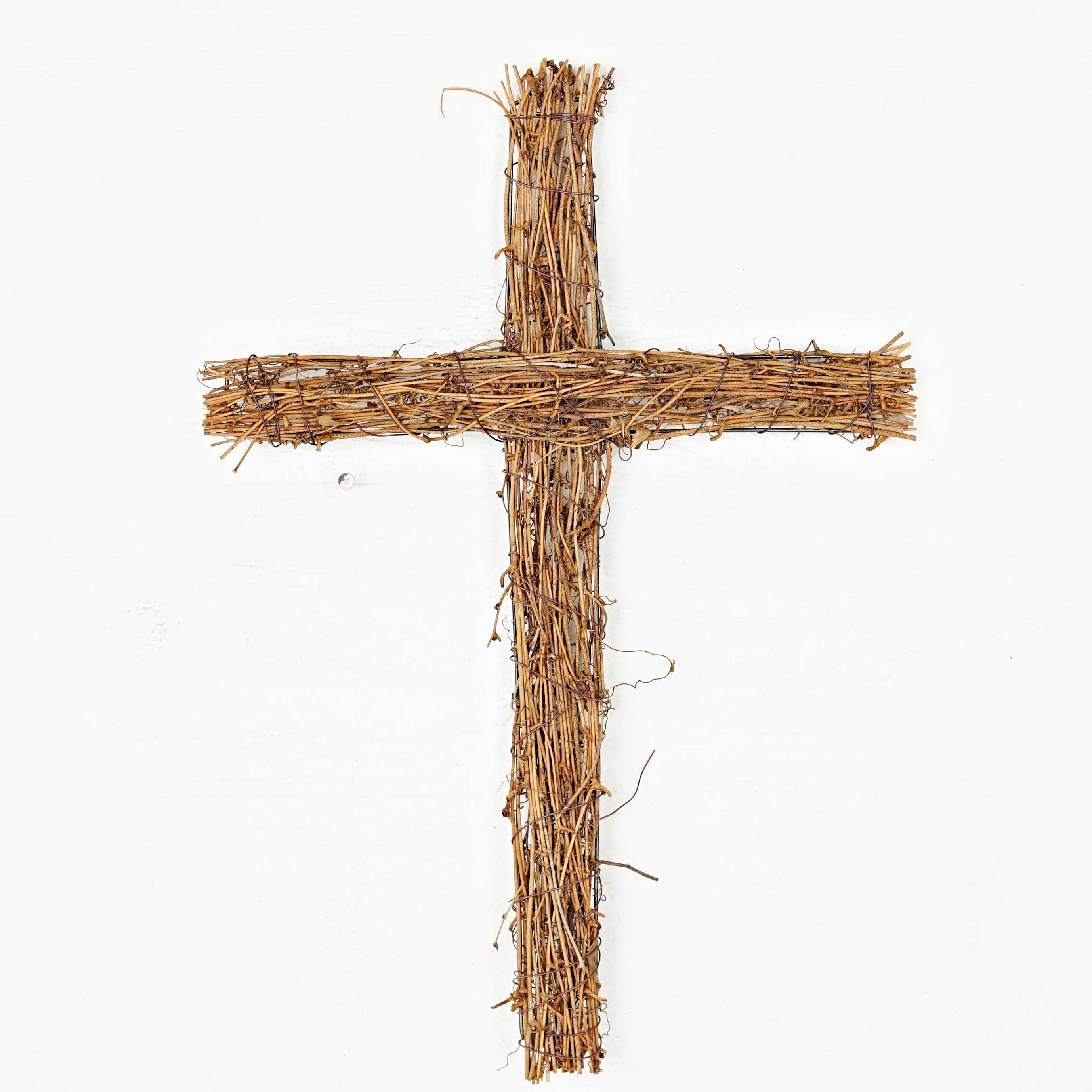 Impressive Enterprises, Inc. - Wholesale Wall Cross - 570396- Rattan twig cross- 18in x 12in natural2