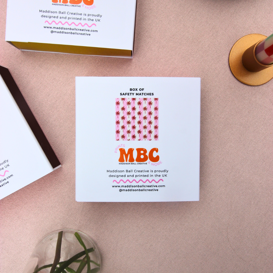 Maddison Ball Creative - Wholesale Matches - Palm Tree Stripe Matches3