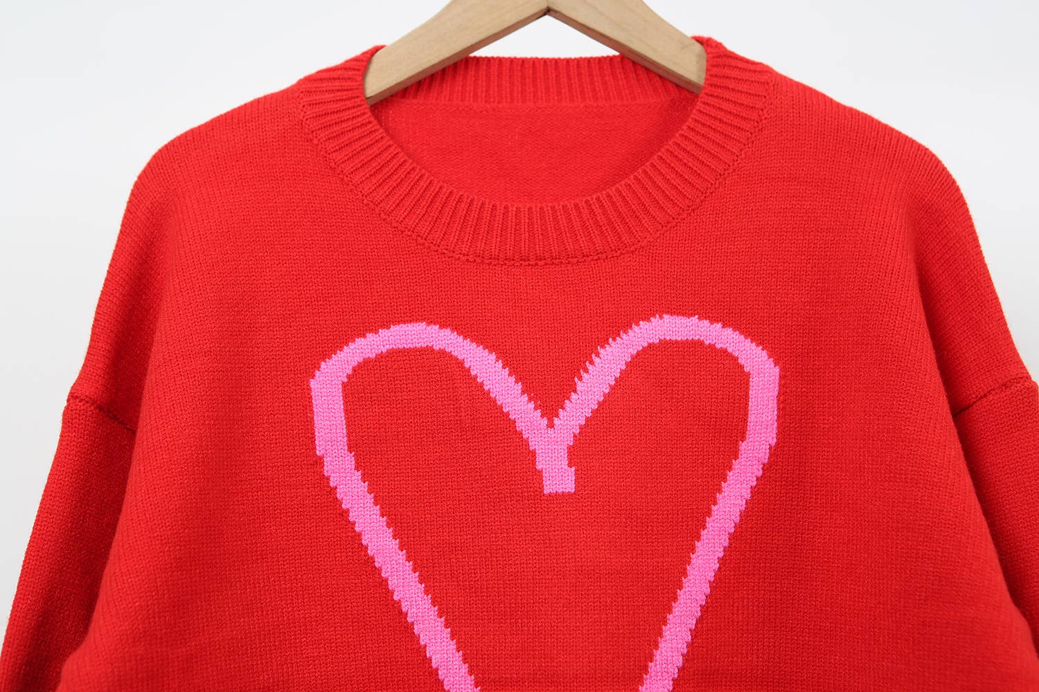 Hope & Sunshine - Wholesale Knit Sweater - Women's - Valentine's Heart Pullover Sweater35