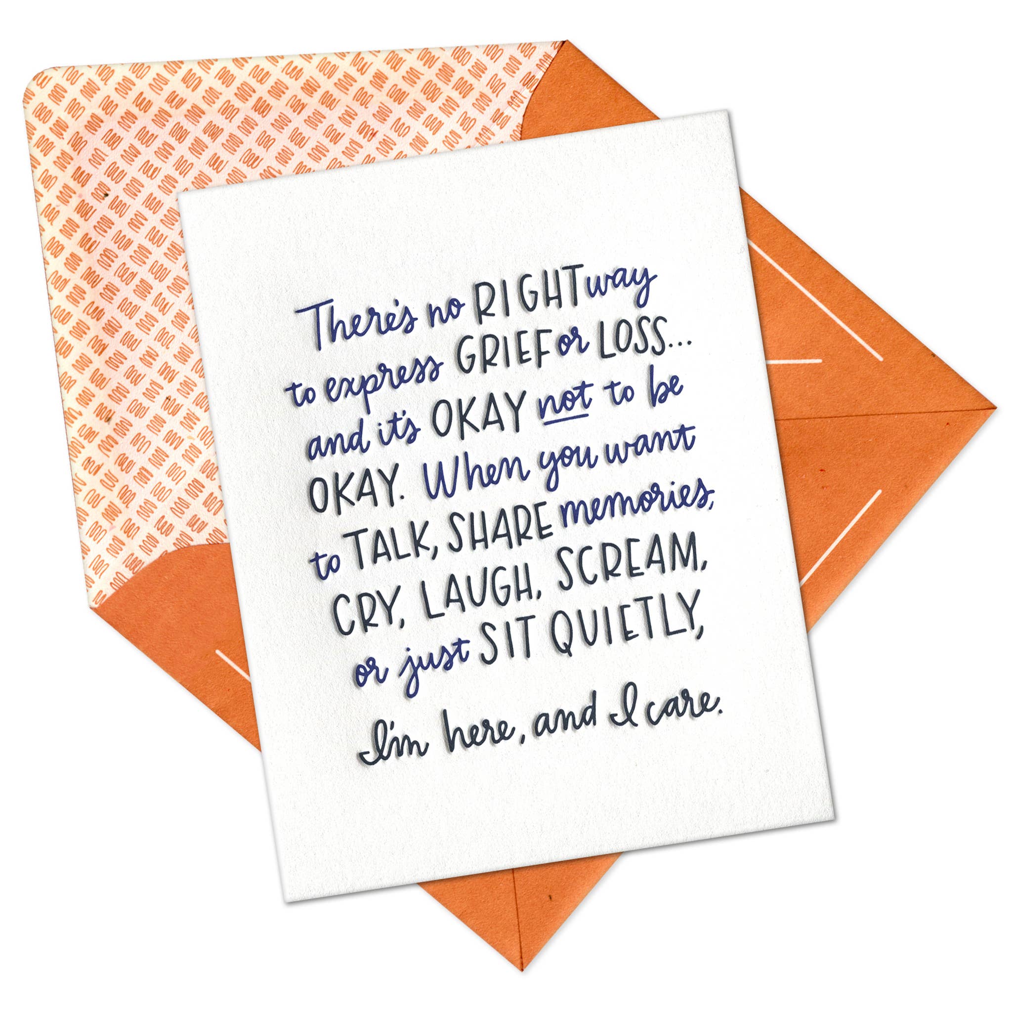 INK MEETS PAPER - Wholesale Sympathy Card - No Right Way to Grieve Letterpress Sympathy Card3