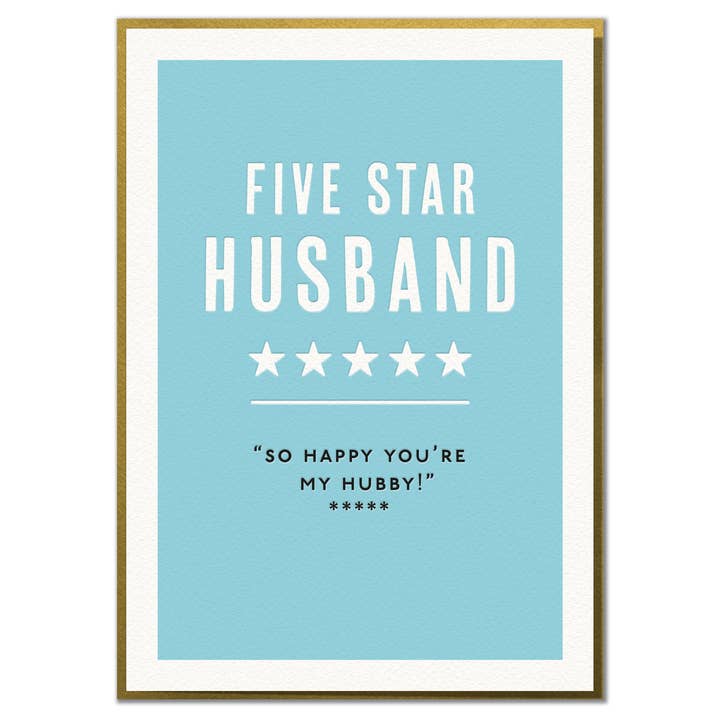 Five Star Husband. So Happy You're My Hubby. Funny Husband for wholesale by Mungo And Shoddy