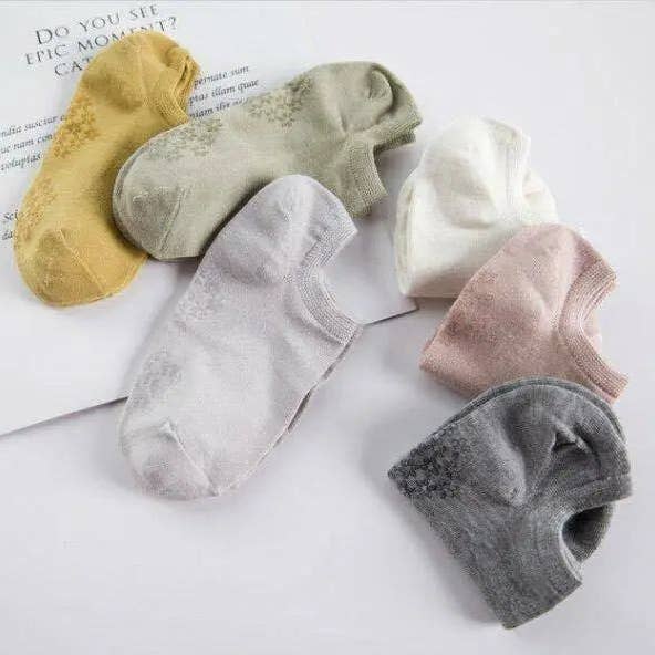 everythingbamboo - Wholesale Socks – Women's - Bamboo Socks Women Bamboo Fiber Invisible Socks 6 Pairs Set Breathable Free Size6