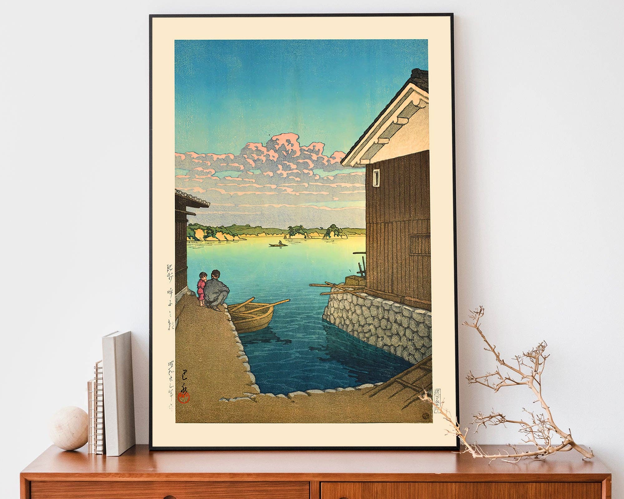 Ink & Drop – wholesale Art print – Morning in Yobuko, Hizen Print by Hasui Kawase0