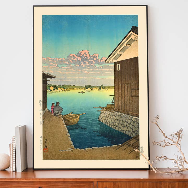 Ink & Drop – wholesale Art print – Morning in Yobuko, Hizen Print by Hasui Kawase0