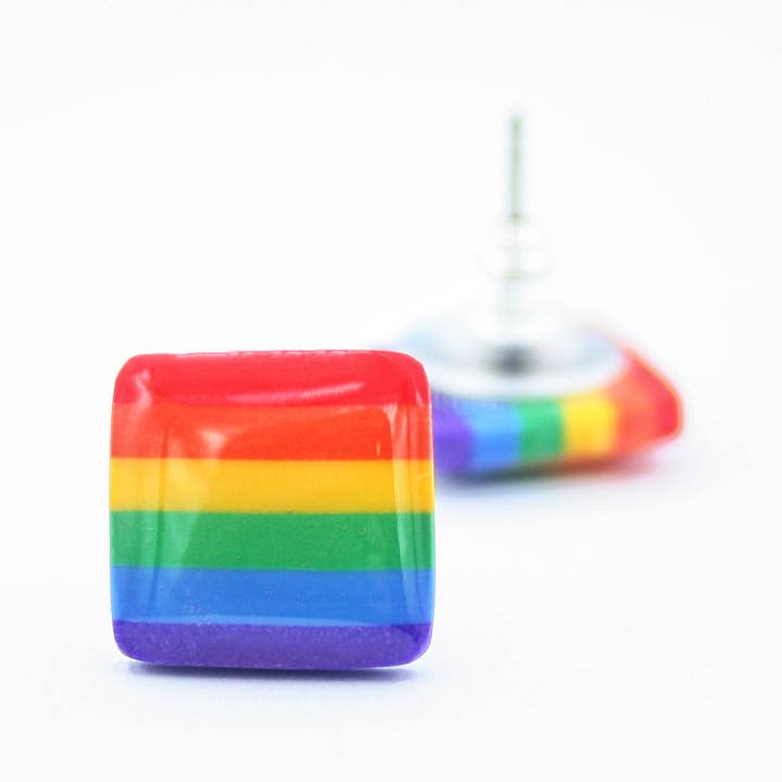 REMOVED BRAND - Wholesale Stud/Post Earrings - Rainbow Gay Pride Stud Earrings