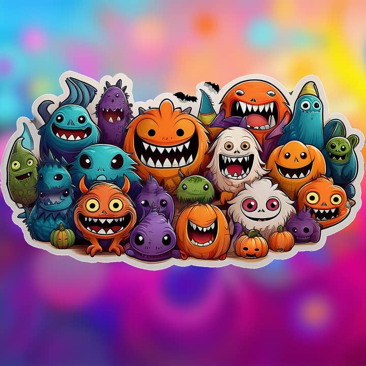 Sticker group of Monsters and Pumpkins 04 for wholesale by MILLER PRECISION SIGNS