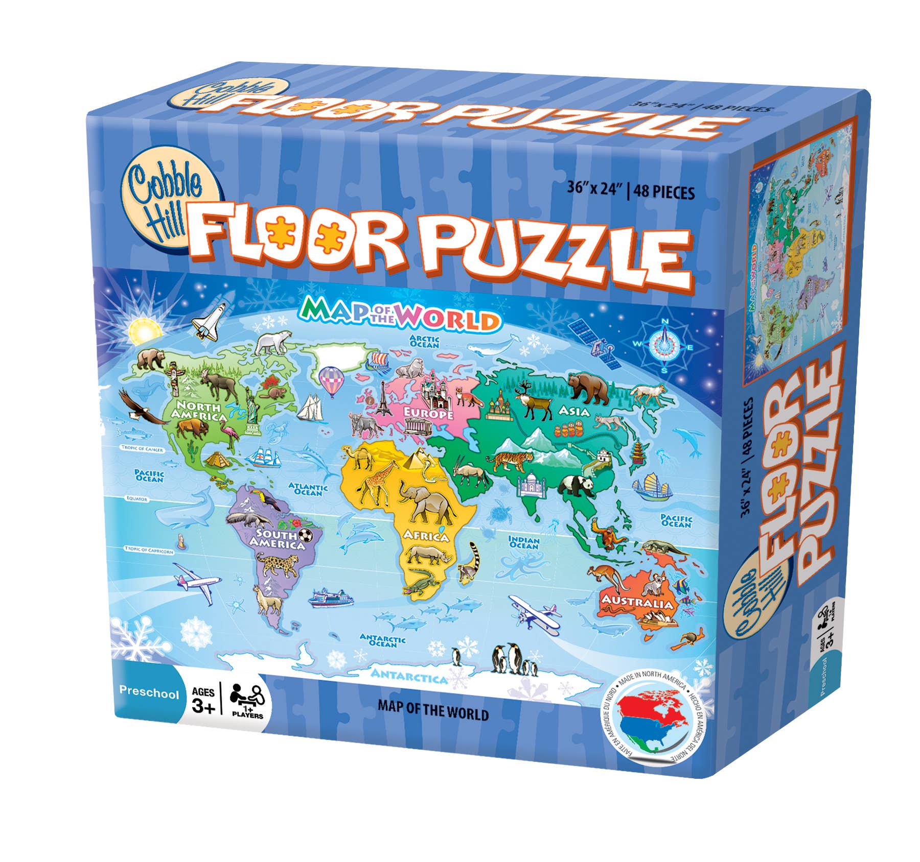 Wholesale Map of the World 48pc floor puzzle for your store - Faire