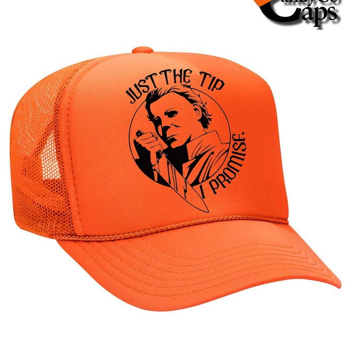 The Candy Collections - Wholesale Trucker Hat - Unisex - Michael Myers orange just the tip Trucker hat cap halloween2
