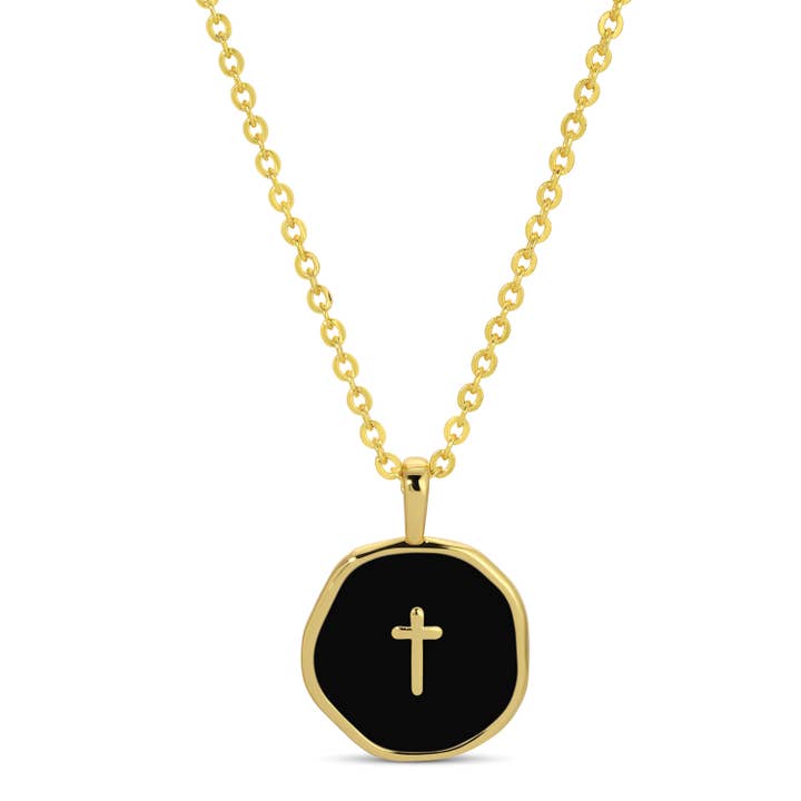Splendid Iris - Wholesale Pendant/Charm Necklace - Tiny Cross Pendant Necklace3
